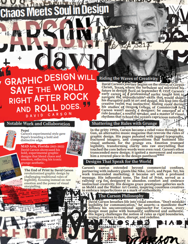 David Carson Editorial Layout