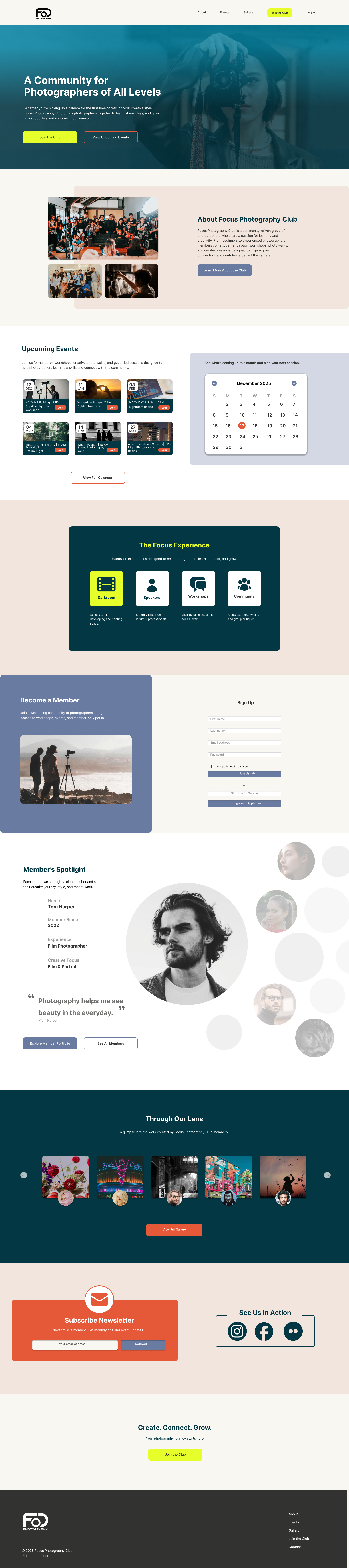 Focus Photography Club Desktop Mockup